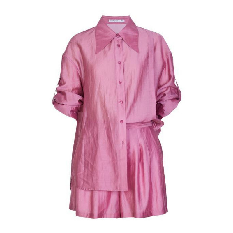 婉甸夏防晒外套防晒服灰烟粉衬衫式套装两件套1242L07RS4