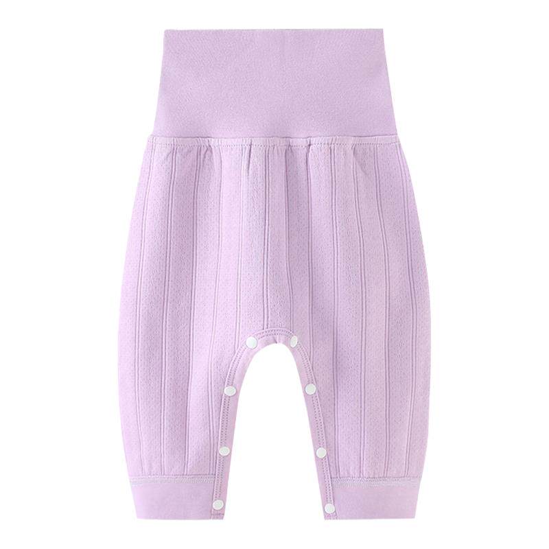 婴儿裤子春秋纯棉打底大PP裤新生儿宝宝秋裤高腰大屁屁带按扣裤子