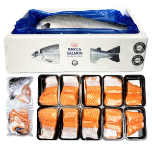 法罗皇冠挪威三文鱼整条半条冰鲜大西洋鲑鱼10斤新鲜中段日料礼盒