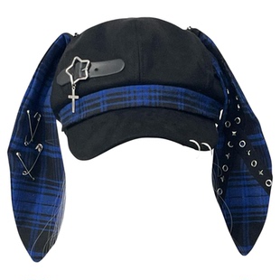 1Gangster Inn原创朋克贝雷帽亚文化时尚百搭辣妹风可拆卸显脸小