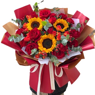 送男士的花束送男友的送朋友的花束向日葵鲜花速递北京花店同城送