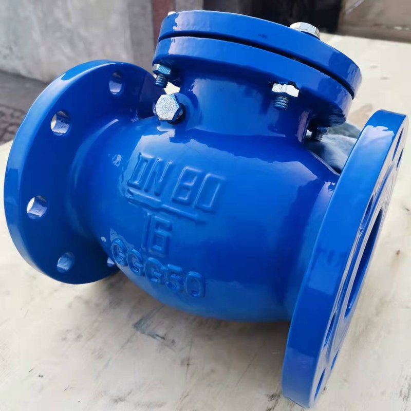 旋启式法兰止回阀H44T-PN16球墨铸铁黄铜硬密封止回阀卧式单向阀