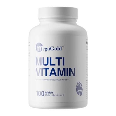 MEGAGOLD心血管多维片100粒美国进口男女通用复合维生素老年人男