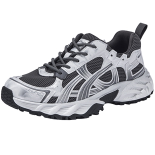 热风男鞋2026年春季新款男士时尚休闲鞋厚底老爹鞋增高显瘦慢跑鞋