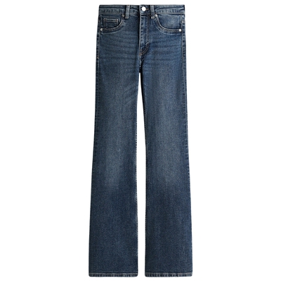 HM女装牛仔裤2025年新款微紧身牛仔裤5袋式修身高腰喇叭裤1109636