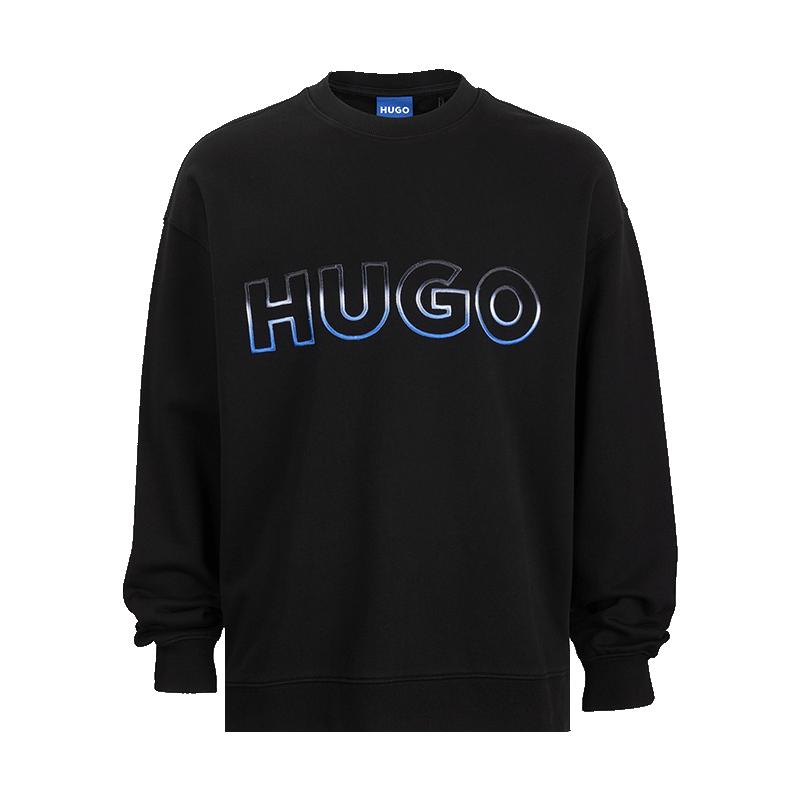 HugoBoss字母logo全棉套头卫衣