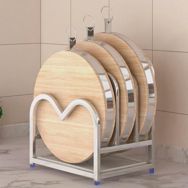 砧板架不锈钢锅盖置物架坐式台面菜板架子厨房案板架家用收纳架