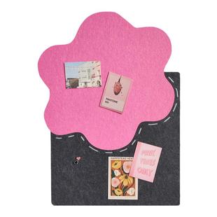 彩色毛毡板软木板照片墙毛毡墙贴卡通公告栏展示板留言板挂墙