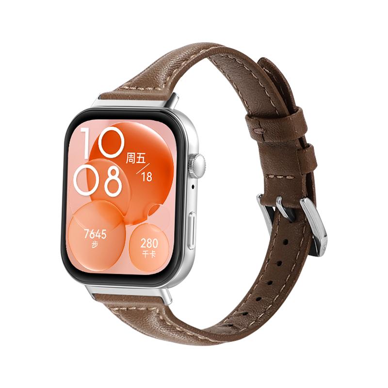 适用于华为Watch Fit4手表表带Fit3新款真皮小蛮腰fit2/1表链智能运动时尚4pro腕带fitnew通勤简约替换带配件