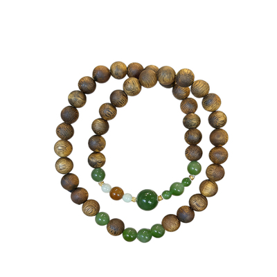 天然沉香18K配件中式复古手链