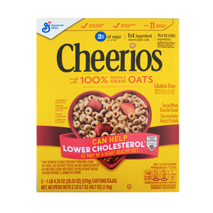 美国cheerios谷物麦圈原味燕麦片甜甜圈宝宝儿童即食冲泡早餐零食
