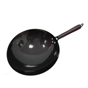 第五代手工锻打铁锅老式铁锅家用炒菜锅无涂层熟铁锅煤气灶专用锅