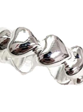 爱心形古罗珠宝925纯银简约女士