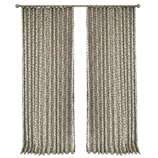 秋果絮语 进口机织提花高级感遮光窗帘 美式乡村南洋中古风定制