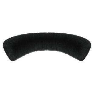 加厚仿狐狸獭兔毛毛领子男女翻大衣方领通用羽绒棉服假领子黑白色