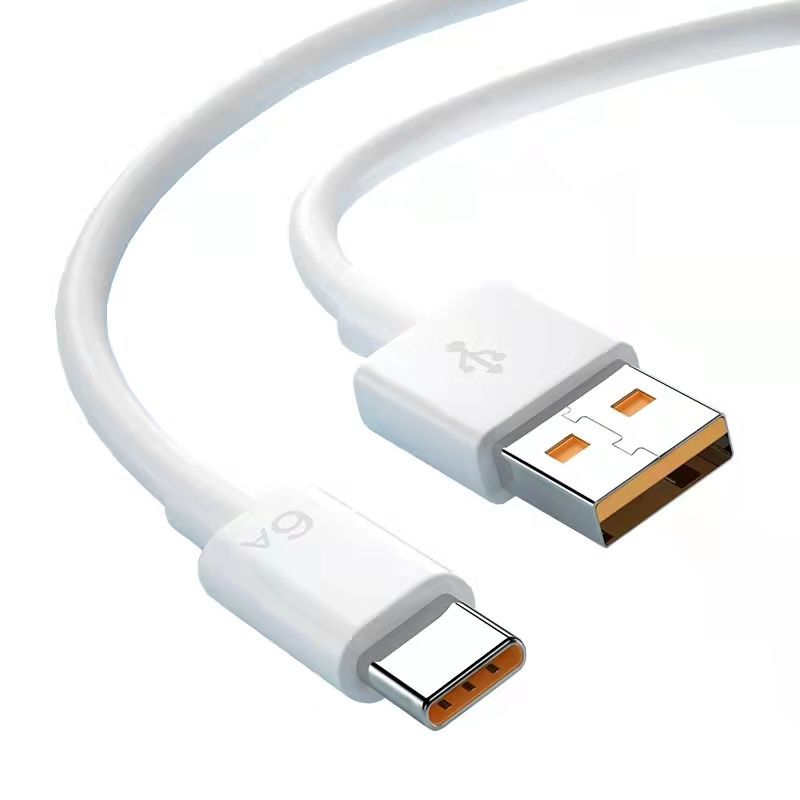 Type-c数据线6A超级快充66W适用华为p30p40mate405060pro安卓充电器线nova7tapyc适用荣