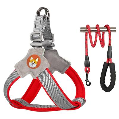 狗狗牵引绳子遛狗胸背带金毛背心式防爆冲中大型柴犬法斗柯基脖圈