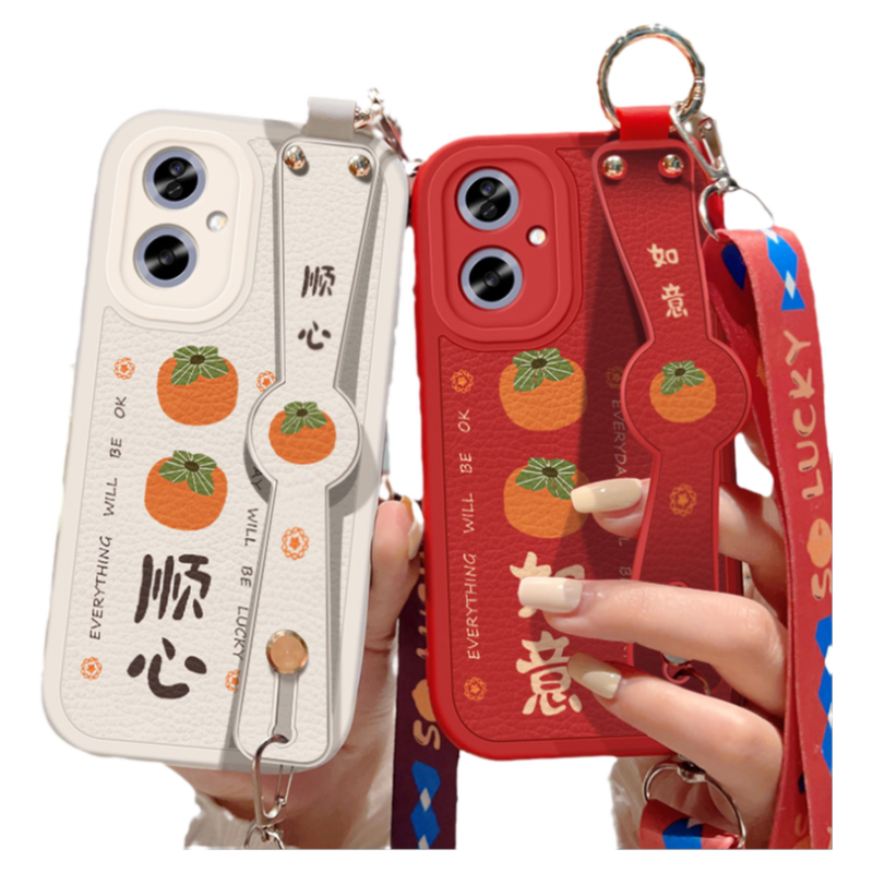 OPPOA25G喜庆文字小羊皮保护壳