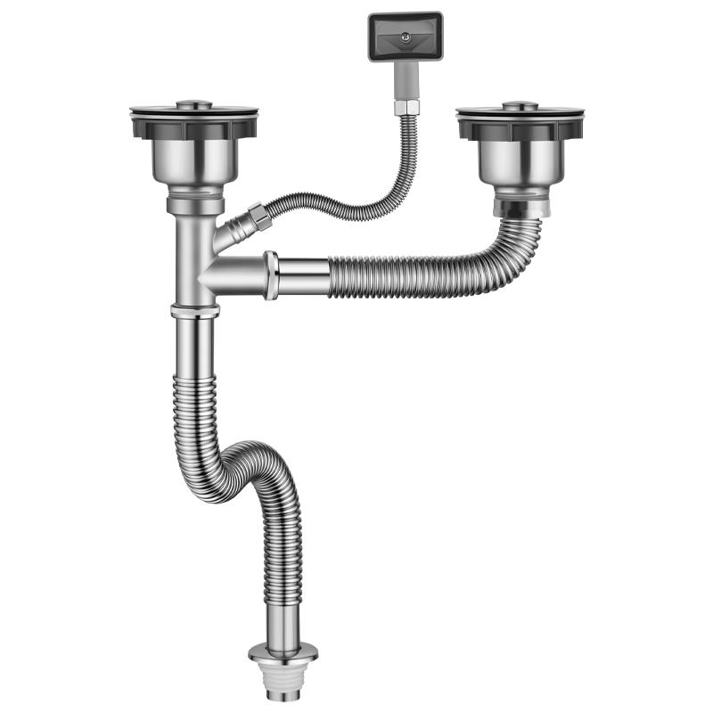 厨房洗菜盆下水配件不锈钢水槽洗碗池下水器洗菜池排水管水池高位