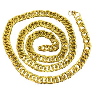 假黄金道具项链电影电视MV酒吧舞蹈防金链子铁合金嘻哈加长链网红