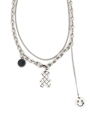 菱格小熊通体钛钢不掉色卫衣链条