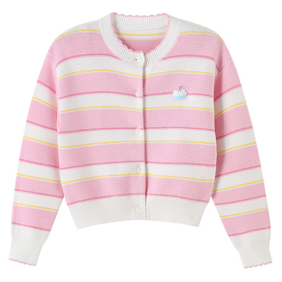 【商场同款】安奈儿童装女童开衫毛衣针织衫秋新款XG534002