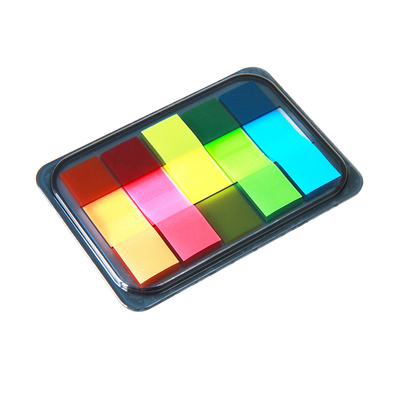 得力指示标签5色分类荧光膜