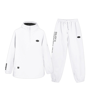 乐凯奇专业滑雪服套装单双板纯色女士防水保暖雪裤男滑雪套装