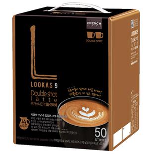 韩国进口FRENCH南阳咖啡lookas9 双倍拿铁提神脱脂牛奶速溶咖啡粉