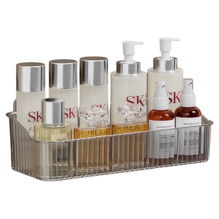 吸盘置物架洗漱台浴室卫生间免打孔壁挂墙上护肤化妆品口红收纳盒