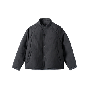 南乙NYHSUGOO 冬季新中式假两件羽绒服男三星90白鸭绒外套55095