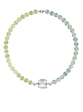 无用之用绿萤石葡萄石水晶项链