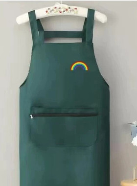 新款围裙女防水防油厨房家用做饭耐脏餐厅工作服通用印字logo