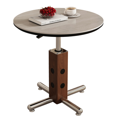 中古风可移动岩板角几沙发边几客厅小圆桌2025新款创意升降小茶几