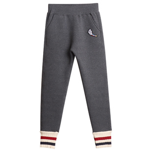 女童打底裤秋冬外穿全棉儿童灰色纯棉裤子加绒加厚秋冬大童紧身裤