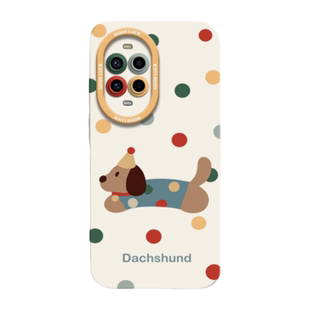 可爱波点小狗适用华为nova13瞳眼液态手机壳nova13Ultra全包13pro防摔HUAWEI硅胶13男女13pro个性novo卡通