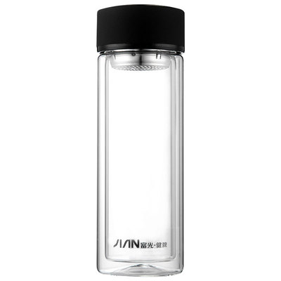 富光个人男女士带盖玻璃泡茶杯