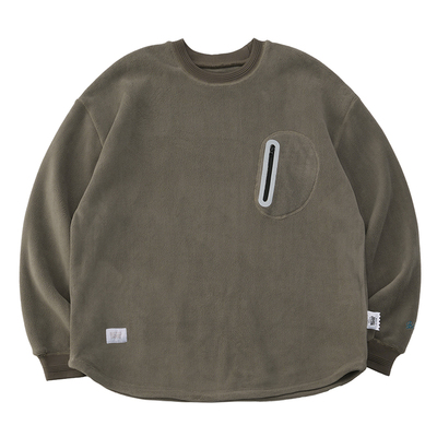 Battles烧花摇粒绒圆领卫衣