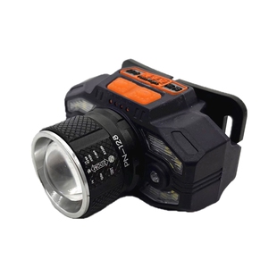 夜平安超亮强光感应头灯变焦头戴式充电超轻小号夜钓鱼专用手电筒