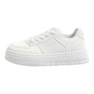 环球厚底小白鞋女款2025秋季新款白色鞋子女爆款轻便百搭时尚板鞋