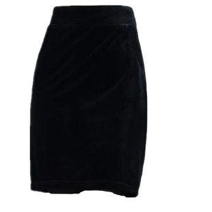 春秋2025新款韩版大码金丝绒半身裙女显瘦高腰胖mm一步裙a字中裙