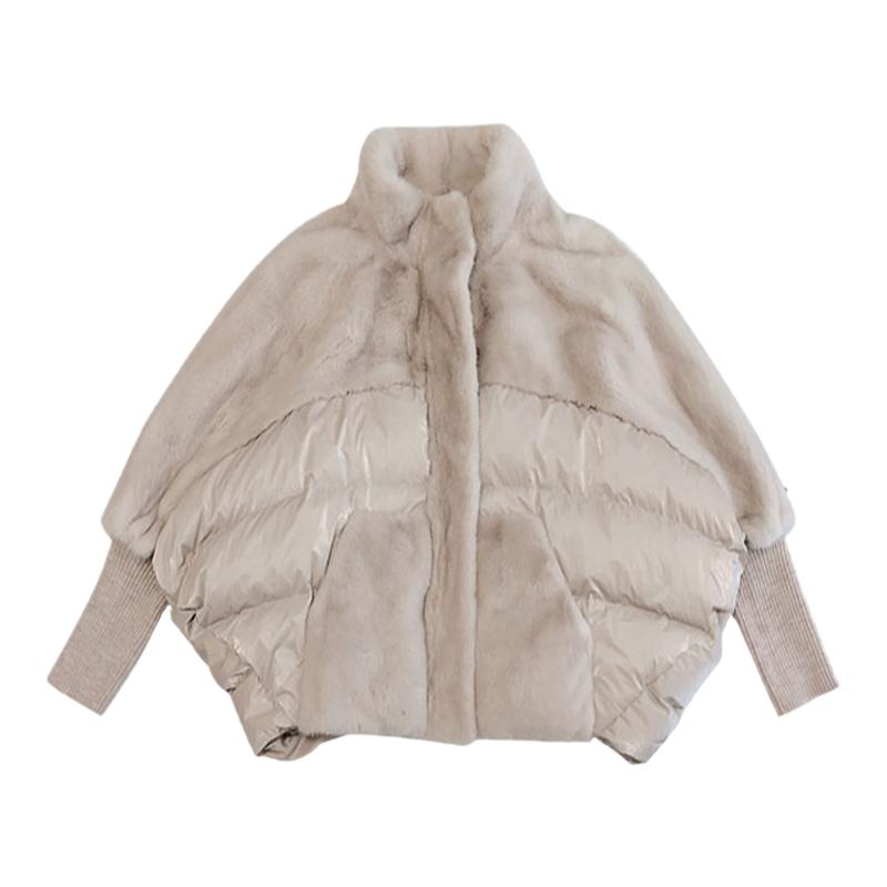 水貂外套2026新款羽绒服女短款韩版年轻整貂皮草海宁进口貂皮女冬