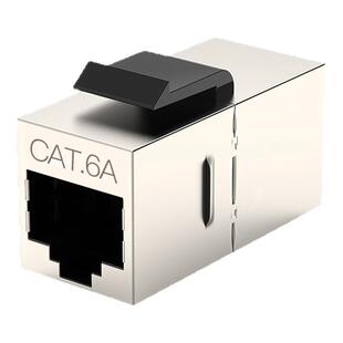 CAT6A超六类屏蔽网络直通RJ45模块卡接式转接头PCB延长网络对接头