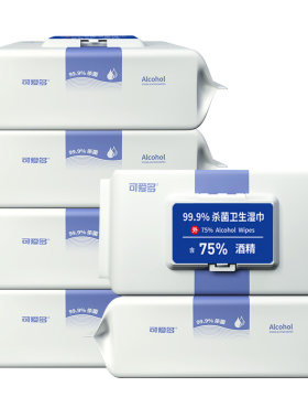 含75%酒精消毒湿巾纸杀菌除菌2包