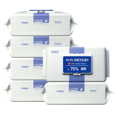 含75%酒精消毒湿巾纸杀菌除菌2包