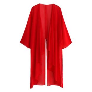 新款古典舞蹈服女飘逸中国风现代舞表演服开衫练功舞蹈服弹力纱衣