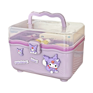 可爱手提药箱收纳盒双层大容量家庭装医药医疗箱旅行便携药品药物