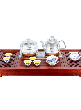 金灶实木茶盘家用全自动茶具套装