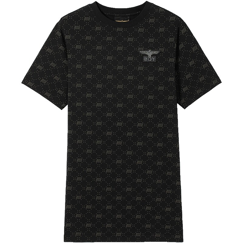 【沁粉佳人】BOYLONDON春夏女款T恤裙满印潮牌直筒连衣裙W17906