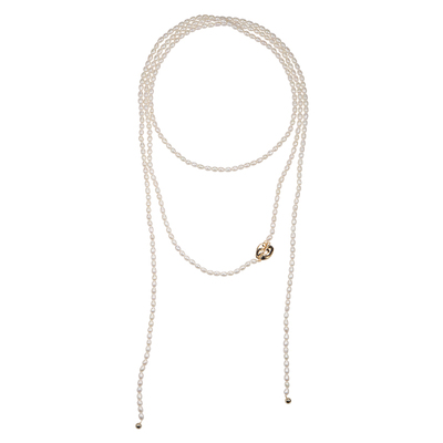 CHEZLOOPS简约淡水珍珠毛衣链